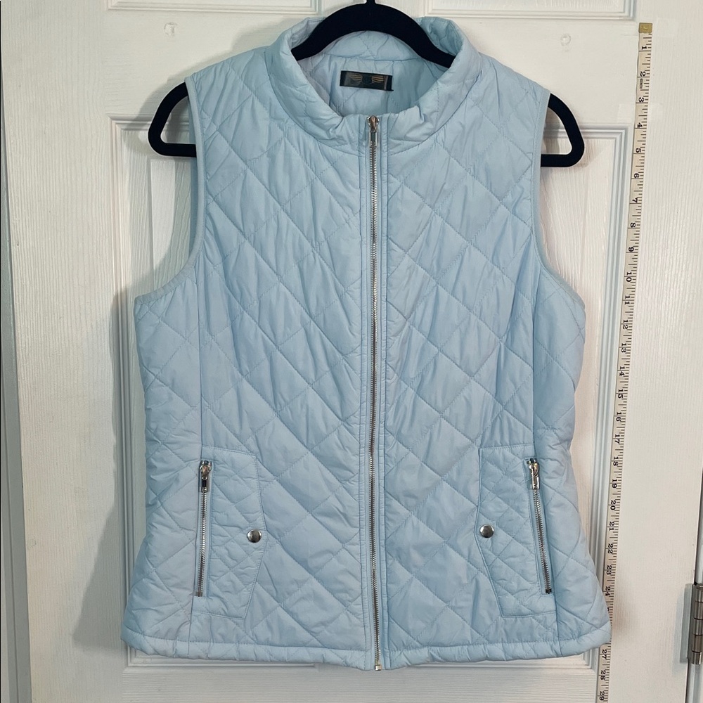 Light Blue Quilted Vest